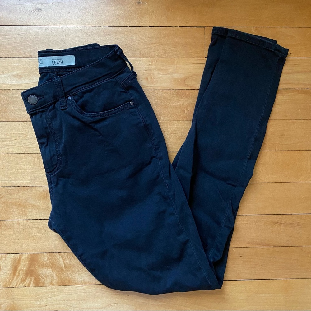 Topshop Black Distressed Skinny Jeans size 26